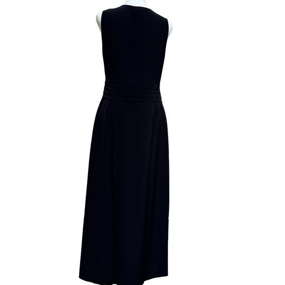 Giorgio Armani Le Collezioni Black Silk Maxi Dress Made in Italy Size 4 - Picture 4 of 7